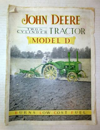 1920s John Deere Two Cylinder Tractor; Model D Sales Brochure,  Farm,  Tractor