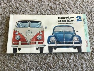 1967 Vw Service Booklet No.  2.