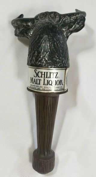 Vintage Schlitz Bull Malt Liquor Beer Tap Knob Handle 1972 10 