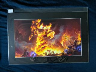 Sdcc 2019 Blizzard Warcraft “the Firelord” Fine Art Print 53/300 With Wow Bag