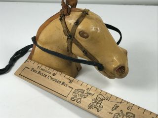 Antique Wood Folk Art Horse Head hand carved equestrian 2