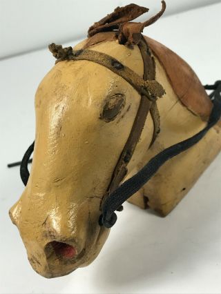 Antique Wood Folk Art Horse Head hand carved equestrian 4