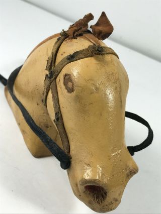 Antique Wood Folk Art Horse Head hand carved equestrian 5