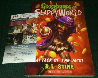 Rl Stine Goosebumps Signed Autographed " Attack Of The Jack " Book Jsa Rare