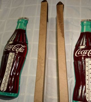 Vintage COCA COLA Advertising Thermometers by Robertson with Boxes OLD STOCK 7