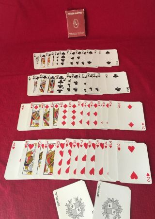 Rare Vintage Las Vegas Silver Slipper Casino Red Playing Cards Deck Complete