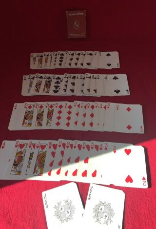 RARE Vintage Las Vegas SILVER SLIPPER Casino Red PLAYING CARDS DECK Complete 2