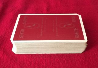 RARE Vintage Las Vegas SILVER SLIPPER Casino Red PLAYING CARDS DECK Complete 4