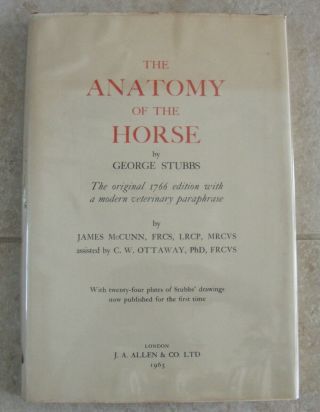 Anatomy Of The Horse By George Stubbs Folio Size London 1965 Veterinary Ref