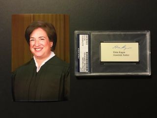 Elena Kagan Signed Autograph Cut Signature Supreme Court Justice Psa Authentic