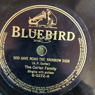 Bluebird 5272 Carter Family God Gave Noah Rainbow Sign 78 Rpm Country N - /ee,