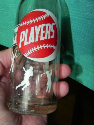 Vintage Players Soda Bottle 7 Oz 1947 Cleveland Tennessee Red Rock Bottling Co