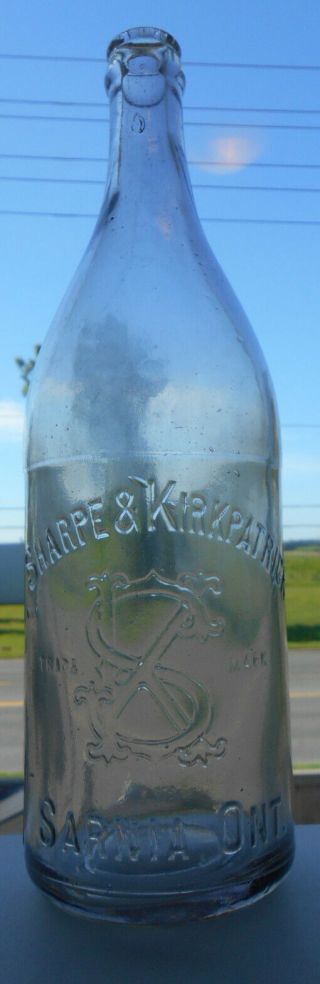 Rare - Sharpe & Kirkpatrick,  Sarnia,  Ontario Canada Quart Soda - Handmade
