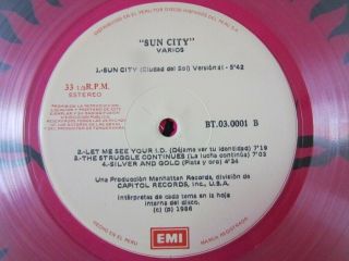 BOD DYLAN - BONO U2 - BRUCE SPRINGSTEEN - RINGO STARR ULTRA RARE CLEAR VINYL PERU EX 6