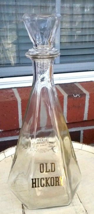 Vintage 1960 " S Old Hickory Bourbon Bottle Decanter