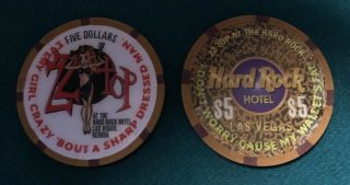 Hard Rock Las Vegas,  Nv Zz Top $5 Casino Chip