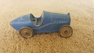 Tootsietoy 1920s /1930 ' s Rare 3 Inch 23 Blue OPEN WHEEL RACE Car 3
