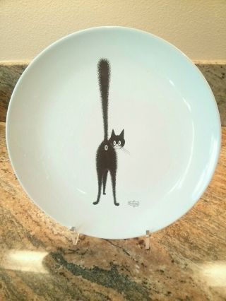 Albert Dubout 2002 Editions Clouet Cartoon Third Eye Cat Dinner Plates