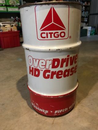 Vintage Citgo Oil Drum Barrel Can Service Gas Station Sign