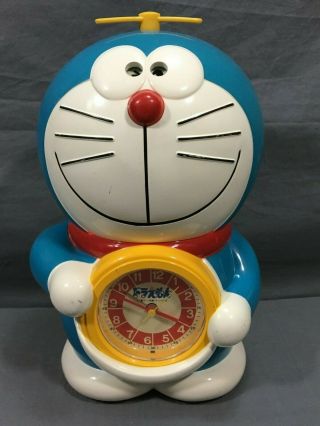 Vintage Doraemon Talking Alarm Clock Japan 10 " Collectible
