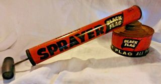 Vintage Black Flag Sprayer Insecticide Disinfectants Etc Poison
