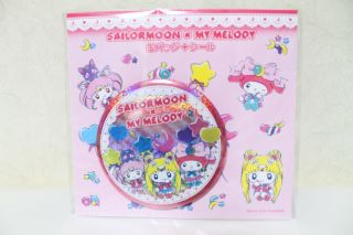 Sanrio Japan Sailor Moon X My Melody Tin Badge And Sticker
