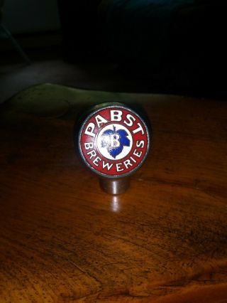Pabst Breweries Pabst Blue Ribbon Beer Vtg Round Tap Knob