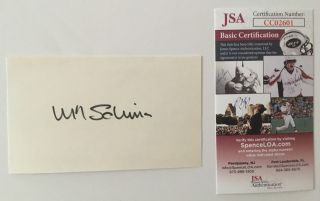 Wally Schirra Signed Autographed 3x5 Card Jsa Certified Mercury Apollo Astronaut
