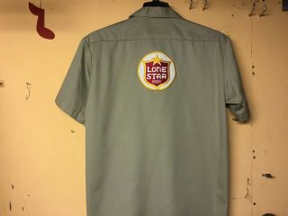 Lone Star Beer Delivery Guy Work Shirt Dickies Large 