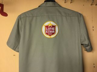 LONE STAR BEER DELIVERY GUY WORK SHIRT DICKIES LARGE  2