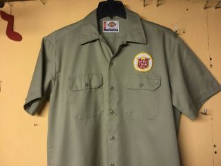 LONE STAR BEER DELIVERY GUY WORK SHIRT DICKIES LARGE  4