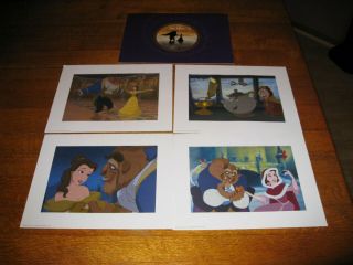Disney Store 2002 Exclusive Beauty And The Beast Lithograph Portfolio