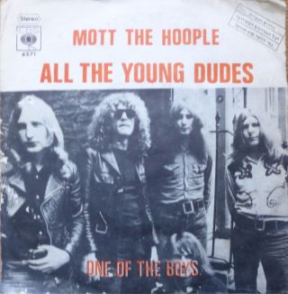 Mott The Hoople All The Young Dudes - 1972 Israel Only Israeli P/s - David Bowie