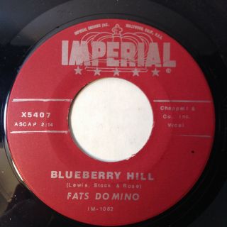 Fats Domino Blueberry Hill/honey Chile 45rpm 7 " Imperial 1956 R&b Nm Near