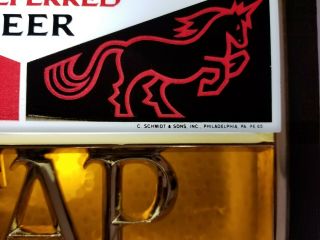 Vintage Schmidt ' s Prior Beer Lighted Sign NOS,  ON TAP 3