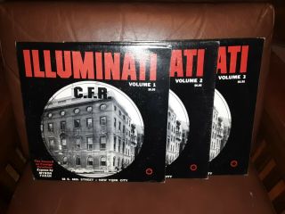 Illuminati C.  F.  R.  Conspiracy Theorists Myron Fagan All 3 Volumes Lps