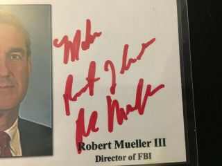 Robert Mueller Signed Autographed Photo Special Counsel Trump FBI Director 4x6 2