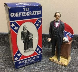 Nos Vintage The Confederates Jefferson Davis Decanter,  Mccormick Distilling Co.