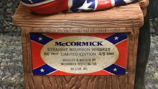 NOS Vintage The Confederates JEFFERSON DAVIS Decanter,  McCORMICK DISTILLING CO. 8