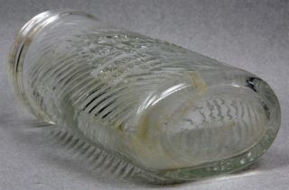 Vintage GLASS ELEPHANT SPIRAL RIBBED JAR JUMBO PEANUT BUTTER 9 - 1/2 Oz 6
