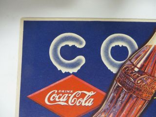 Vintage 1937 Coca - Cola Ink Blotter Cold Refreshment Drink Coca - Cola Advertising 3
