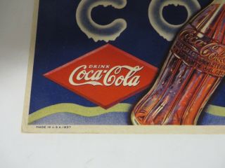 Vintage 1937 Coca - Cola Ink Blotter Cold Refreshment Drink Coca - Cola Advertising 4