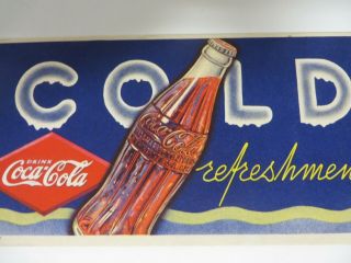 Vintage 1937 Coca - Cola Ink Blotter Cold Refreshment Drink Coca - Cola Advertising 5