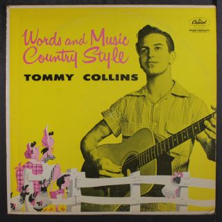 Tommy Collins: Words And Music Country Style Lp (mono,  Turquoise Lbl,  2 Sm Corn
