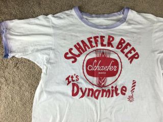 Vintage Schaefer Beer Shirt Baltimore City Fair Advertising Hat Sign Tap Clock