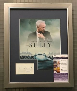 Tom Hanks Signed 13x15 Framed Cut W/ Sully Movie Photo Autographed Auto Jsa