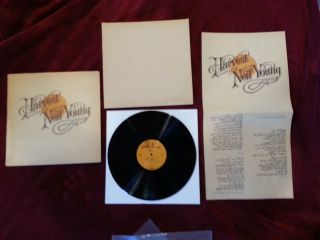 Neil Young Harvest Textured Us 1st Press Sterling Lp/insert Ms - 2032 Ex