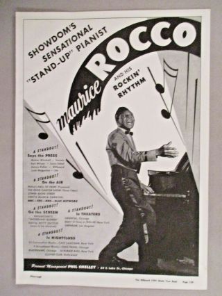 Maurice Rocco Print Ad - 1944