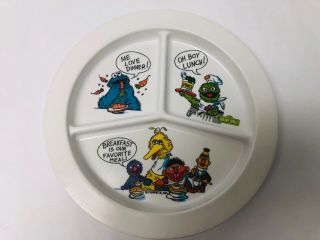 Sesame Street Plate,  Divided Melamine,  Kids Children 