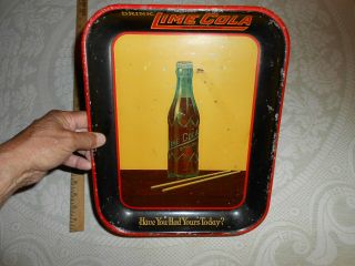 Rare 1920’s Lime Cola Advertising Tray Sign